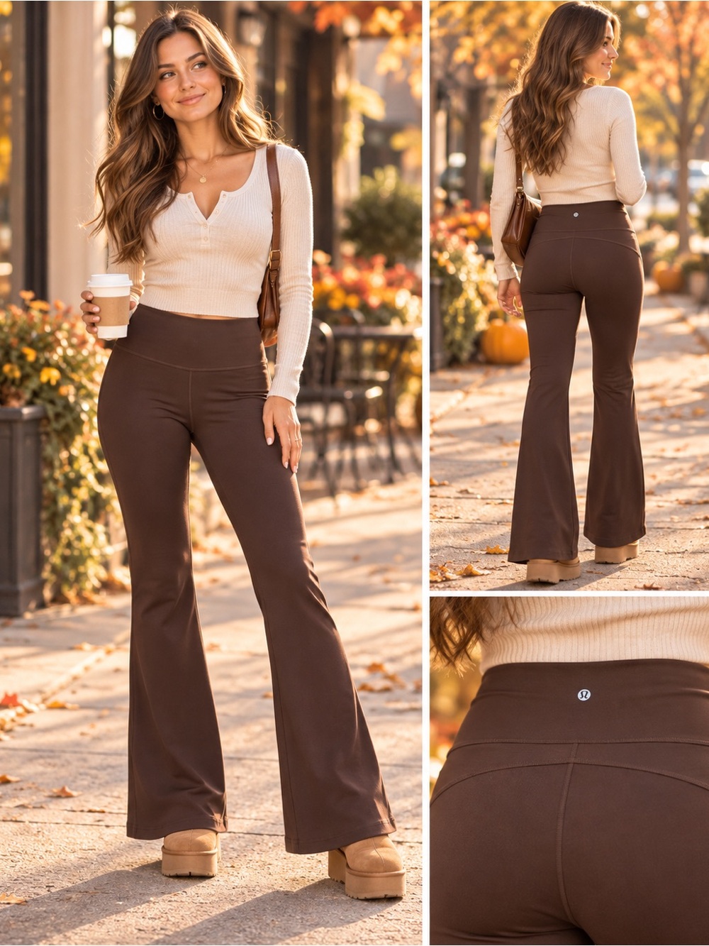 Lululemon Chocolate Brown High Rise Flare Pants |Size 12| Flare Y2K Fall Pilates